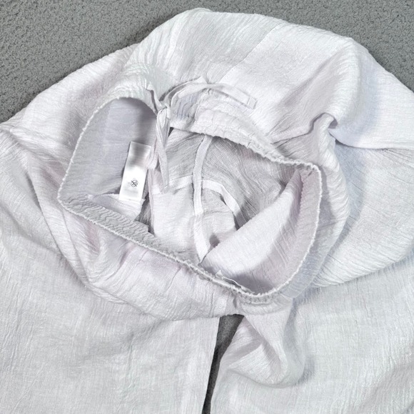 Sigrid Olsen 100% Linen Wide‎ Leg Beach Pants Women's Large White Boho Coastal - Picture 6 of 11